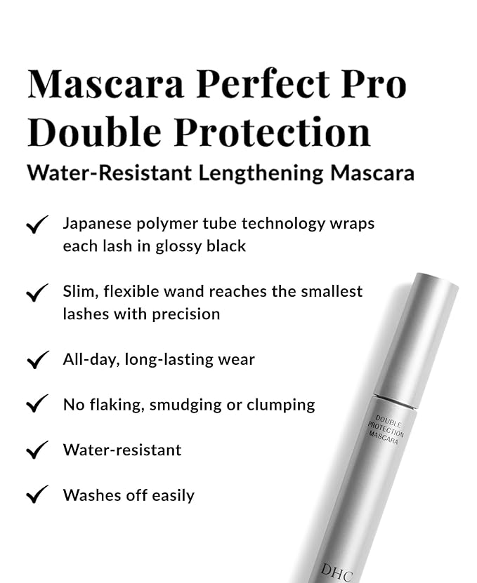 DHC Mascara Perfect Pro Double Protection 0.17 oz. Net wt. and Blotting Paper 2 pack (100 sheets x 2)