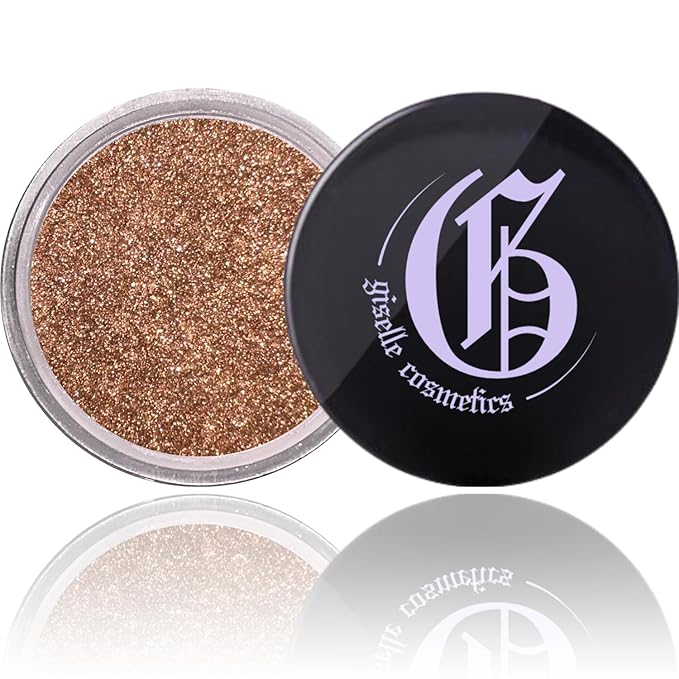 Leonardo Mineral Eye Shadow - Organic, Natural Eye Shadow Palette Makeup with Light Brown, Gold Shimmer, Copper, Iridescent, Bronze - Talc-free Loose Powder Glitter Smokey Eye Look