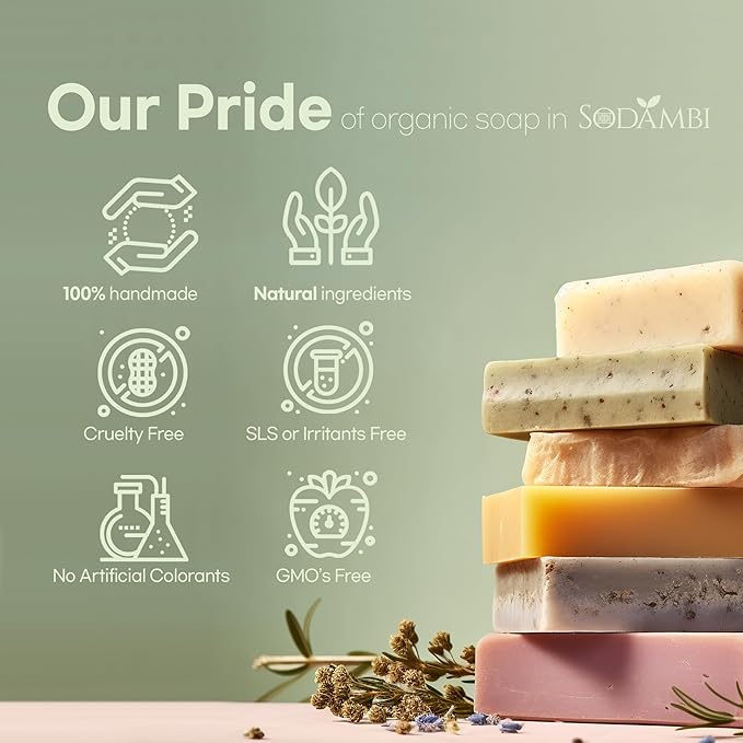 Mugwort Soap Bar – Korean Herbal Cleanser with Vitamins A & C – Moisturizing & Antioxidant Formula for Face & Body – 3.5 oz
