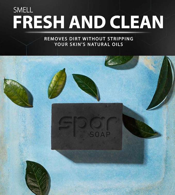Original Bar, Natural Tea Tree Soap 4oz Bar (3-Pack), Antifungal Properties, For BJJ, MMA, Wrestlers, Grapplers, Men/Women, USA Made Body Soap, For Body Odor, With Charcoal, Lemongrass, Peppermint