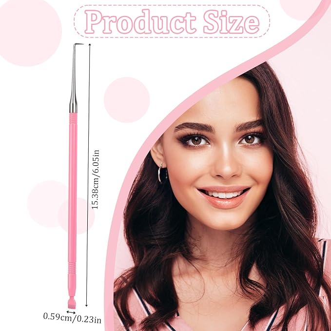 Professional lash Separator Tool, Stainless Steel Lash Lift Perm Tools and Tint Kit Eyelash Lift and Tint Tool with Comb Lash Perming Brush Lash Lift Comb Perming and Tinting Supplies (Pink)