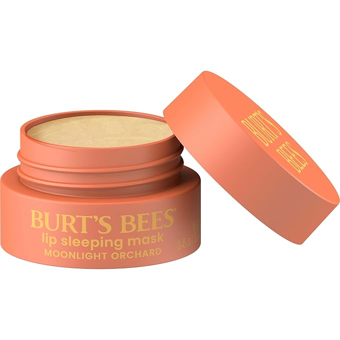 Burt’s Bees Back To School Dorm Essentials, Moonlight Orchard Lip Sleeping Mask, With Hyaluronic Acid and Squalane Moisturizer To Instantly Hydrate Lips, Overnight Lip Mask, Lip Treatment, 0.45 oz.