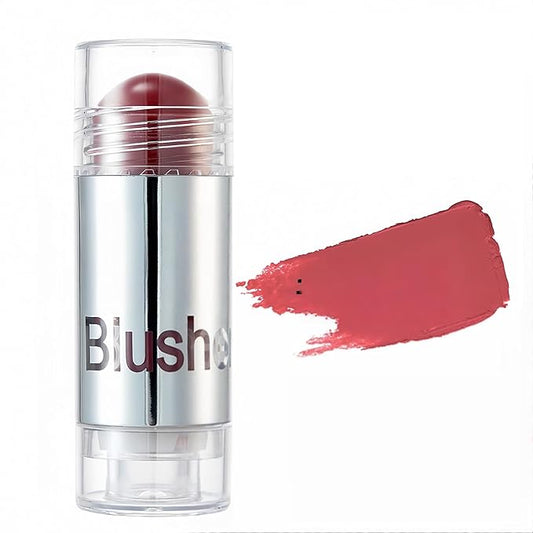 8 Color Multi-use Face Cream Blush Stick for Cheeks, Hydrating Long Lasting Makeup Blush Highlighter Stick for Cheeks Eyes Lips for Women(07)