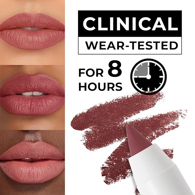 Matte Gel Lip Liner Pencil | Weightless & CreamyTexture - Sharpenable - Longwear & Waterproof - High Pigmented & Flawless Finish - Cruelty-free & Paraben-Free - 404, 1,7g/0.05oz. (Berry)
