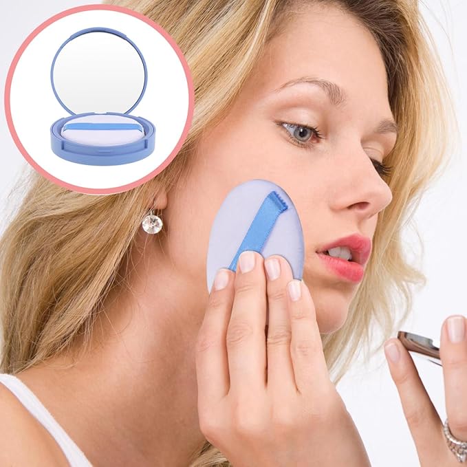 Matte Pressed Foundation Powder Compact - Waterproof Dry and Wet Powder Cake for Natural Coverage Oil Control Touch up Makeup Lightweight Face Compact for All-Day Wear