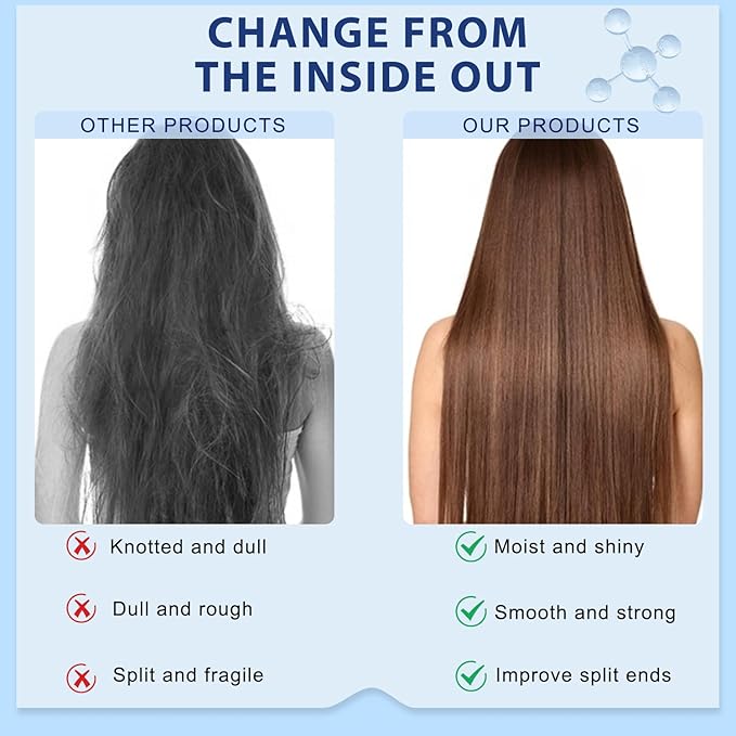 Keratin Enrichment Cream, UNEGRS Keratin Revitalizing Cream, Deep Moisturizing Hair Care,Hair Smoothing Leave-In Conditioner for Women