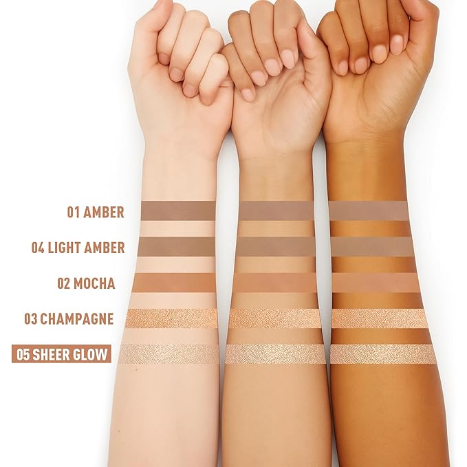 FV Cream Highlighter Stick, Natural Glow Finish & Blendable, Long Lasting Highlight Stick for Glowing Skin & Eyeshadow, Cruelty-free, 05 Sheer Glow