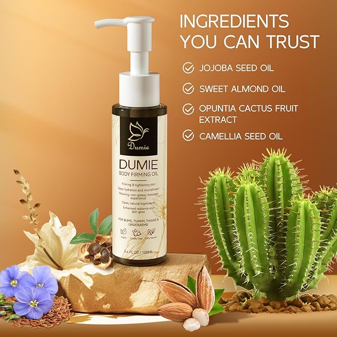 Body Firming Oil, 3.38 FL 0Z, Korean Skin Care Post-Shower Body Oil for Women-With 767,000ppm Jojoba Oil,toTighten, Hydrate & Nourish Dry Skin, Lightweight and non-greasy texture-Luxury Spa Gift
