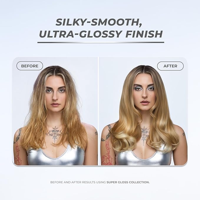 XMONDO Hair Super Gloss Leave-in Shine Conditioning Mist – Lightweight Conditioning Spray with Provitamin B5, Bond Booster, UV and Heat Protection, Tames Frizz, Boost Shine, 6.7 fl oz