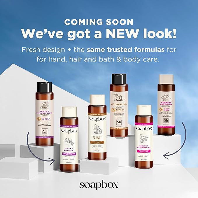 Soapbox Lift Me Up Volumizing Hair Treatment, Lightweight Volumizing Hairspray with Biotin, Natural Volume Spray for Hair, Harsh Sulfate Free, Silicone Free, Color Safe, and Vegan Products, 8 Ounces
