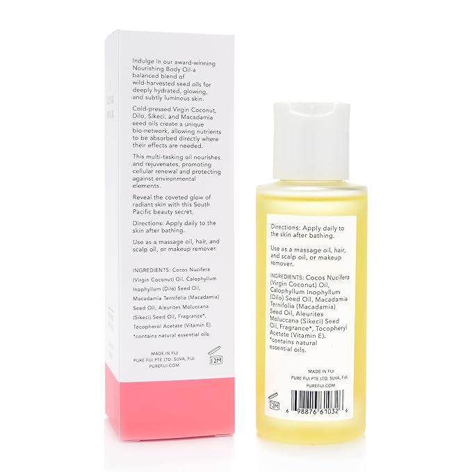 PURE FIJI Travel Size Nourishing Exotic Coconut Oil, Orange Blossom (3oz/90ml)