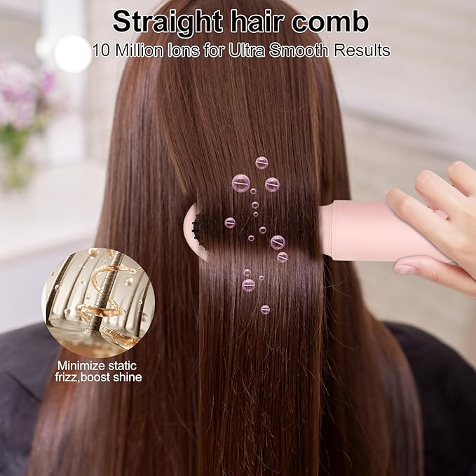 9 in 1 Wrap Air Hair Styler & Blow Dryer Brush - 110,000 RPM High-Speed, Foldable Ionic Hot Air Styler for Fast Drying, Volumizing & Curling, Multi-Styling Tool (Holiday Gifts for Women)