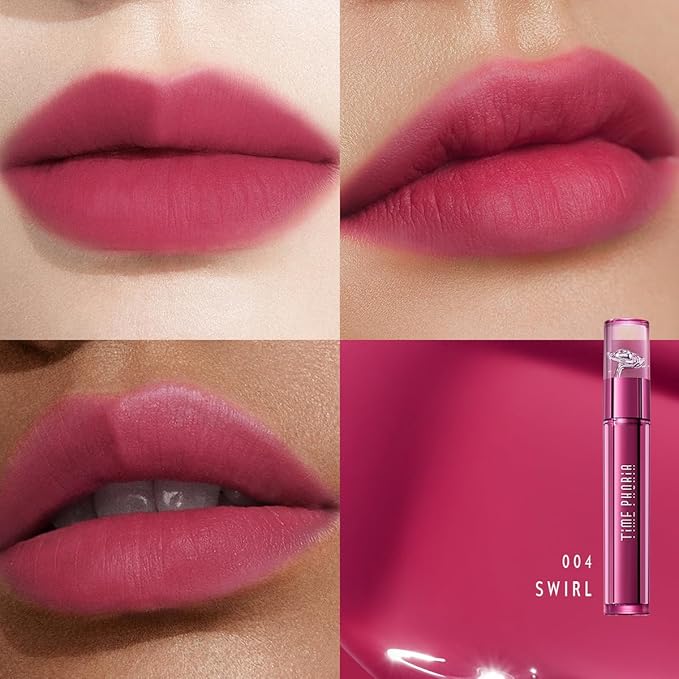 Altera Blurring Lip Tint 004 Swirl, Mauvish Pink Glossy to Soft Matte Finish, Blur Lip Lines, Weightless No-Sticky Airy Velvet Texture, Vibrant Hydrating Long-Lasting Lip Makeup