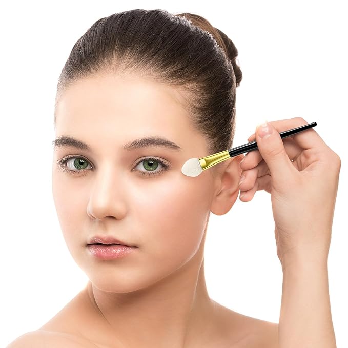 50 Pcs Sponge Eyeshadow Brush, Dual Sides Eye Shadow Sponge Applicators, Make Up Brush Eye Makeup Applicators Beauty Tool for Women Girls
