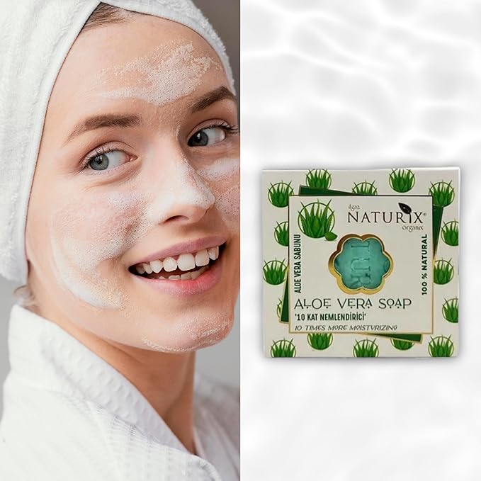 Organic Bar Soap Moisturizing Soap Made from Natural Oil | Hair Hand Face Body Bath Wash | Skin Care Cleanser Shampoo (Aloa Vera)