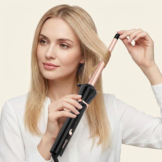 3/8 Inch Small Wand Curling Iron, 9mm Tiny Curling Wand for Short & Long Hair, 10S Instant Heat Up, Maximum Temperature 420°F, Includes Heat Protective Glove & Clips