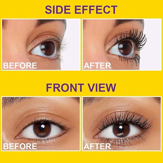 Bubble Mascara - Smudge-Proof, Volume and Length Formula for Bold, Lengthening and Curling, Natural, Thick, Long Lasting Waterproof and Sweatproof, Can Be Layered to Boost Curl (2PCS)