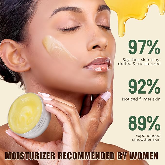 Beef Tallow for Skin, Tallow and Honey Balm, Beef Tallow for Face with Raw Honey and Beeswax, Natural Organic Grass-Fed Beef Tallow Moisturizing Cream for Body Lotion Skin Care