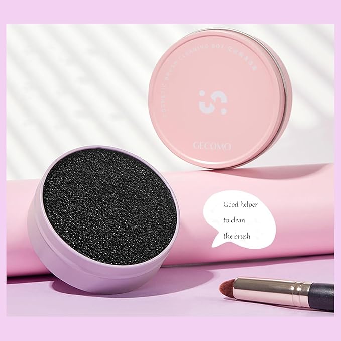 4 Pack Makeup Brush Cleaner Dry Sponge to Remove Eyeshadow Blush Powder Brush Color Change Clean Quickily and Easily Portable for Home or Travel Makeup