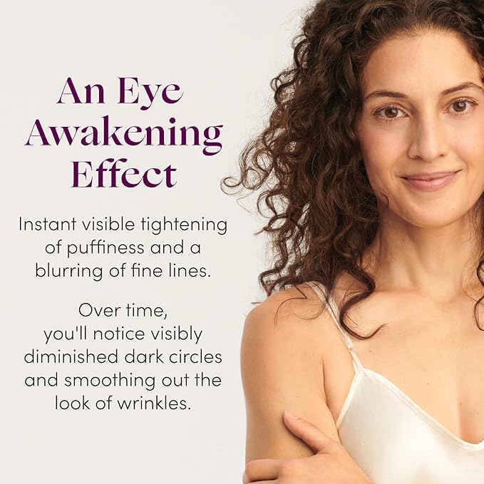Womaness Eye Opener - Anti Aging, Hydrating, & Moisturizing Under Eye Cream for Dark Circles and Puffiness - With Hyaluronic Acid, Bakuchiol Retinol Alternative, & Firming Red Algae Extract – 15ml