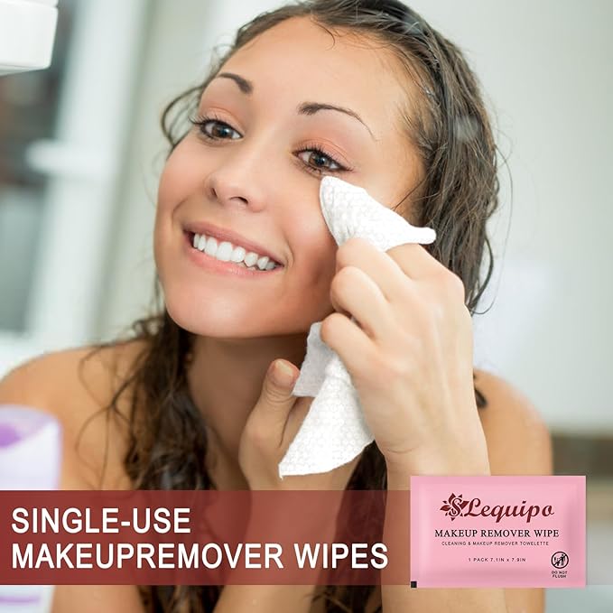 200 pcs Makeup Remover Wipes Bulk Individually Wrapped