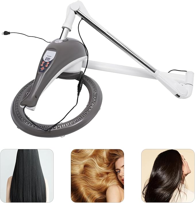 Wall Mounted Hair Dryer,Orbiting Rotating Hair Treatment Machine,Salon Hair Perming Machine with Flexible Arms,Timable Design