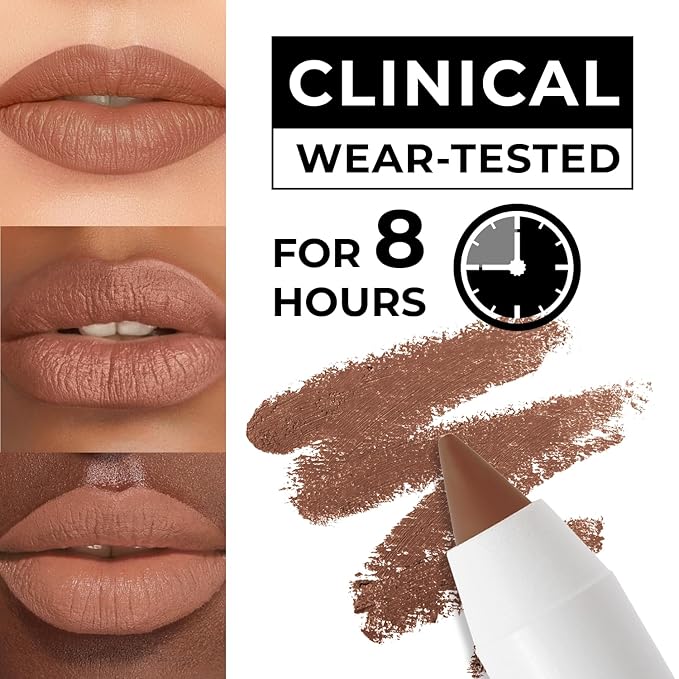 Matte Gel Lip Liner Pencil | Weightless&CreamyTexture - Sharpenable - Longwear & Waterproof - High Pigmented & Flawless Finish - Moisturizing - Cruelty-free & Paraben-Free,- 407, 1,7g/0.05oz