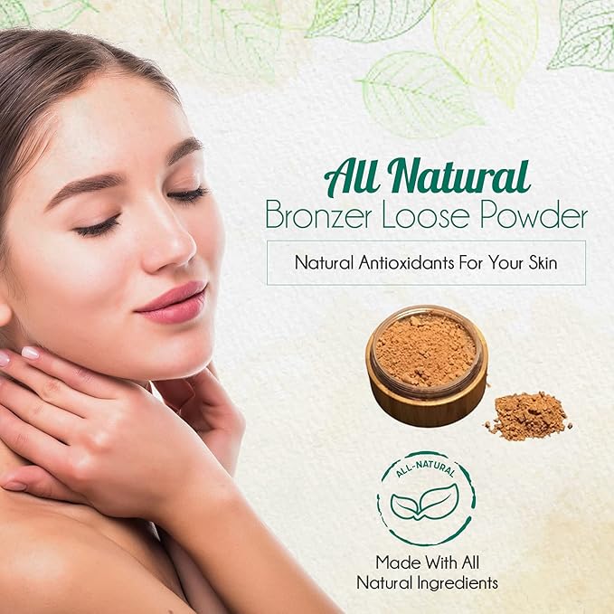 Vegan and Cruelty Free All Natural Bronzer Powder Face Makeup Anti Aging Natural Make Up Cosmetics