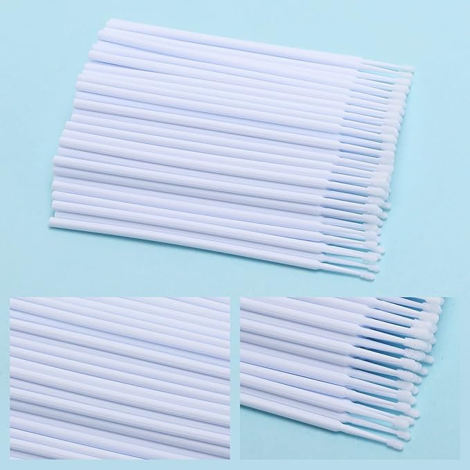 Tbestmax 500 Pcs Disposable Micro Applicator Brush Micro Swabs, Eye Lashes Mascara Wands for Eyelash Extension White