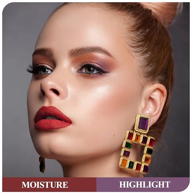 2Pcs Highlighter Moisturizer Makeup Sticks, Iluminator Face Stick