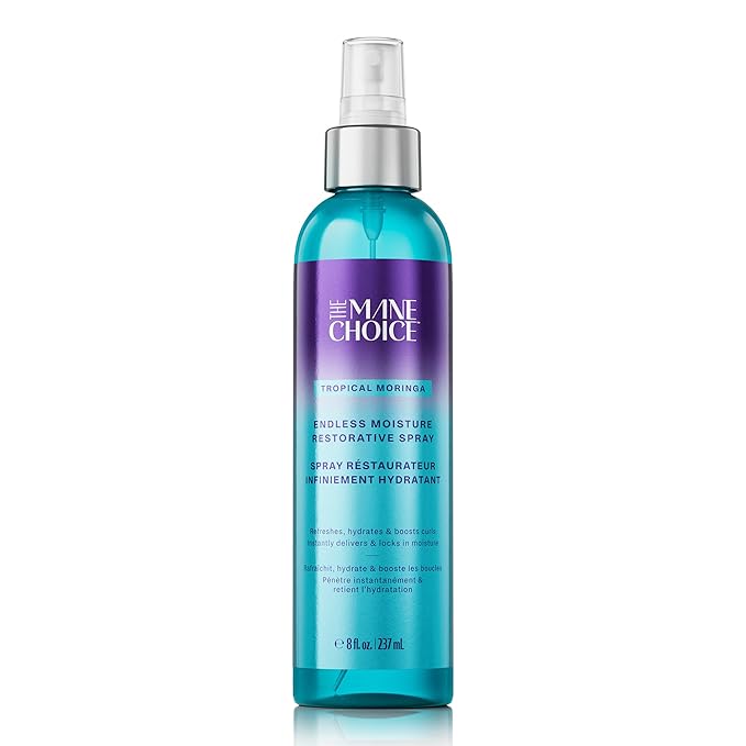 The Mane Choice Tropical Moringa Sweet Oil & Honey Endless Moisture Restorative Hair Spray, Supports Natural Hair Growth & Retention, Hydrating Curl Refresher & Shine Spray, Fights Frizz, 8 Fl Oz