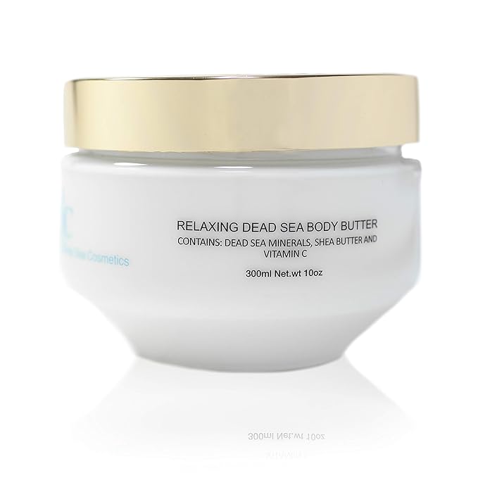 Deep Sea Cosmetics | Lavender & Calendula Infused Relaxing Dead Sea Body Butter - 10 Oz | Unwind with Superior Hydration, Tranquil Aromatherapy, and Silky Smooth Skin