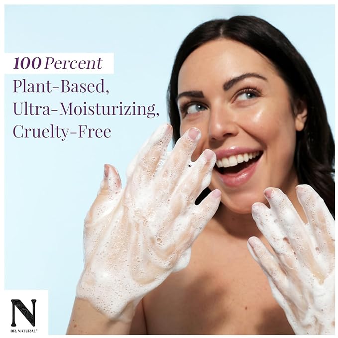 Dr. Natural Calming Lavender Oil Body Wash - Dry Skin Moisturizing Natural Body Wash with Shea Butter and Coconut Oil - For Family and Pets - 32 oz