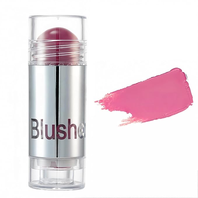 8 Color Multi-use Face Cream Blush Stick for Cheeks, Hydrating Long Lasting Makeup Blush Highlighter Stick for Cheeks Eyes Lips for Women(05)