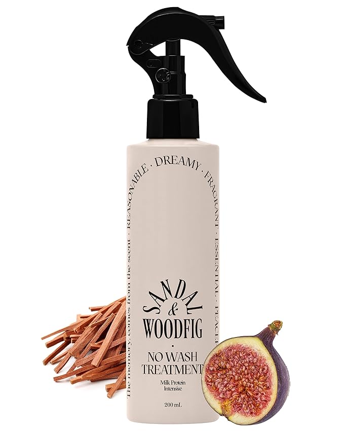 ODID Milk Protein Intensive No-Wash Treatment - Korean Hair Perfume Serum Spray - Cozy Wood & Fig Scent - Anti Frizz Detangler Mist for Curly, Dry & Damaged Hair, 6.76 fl.oz.
