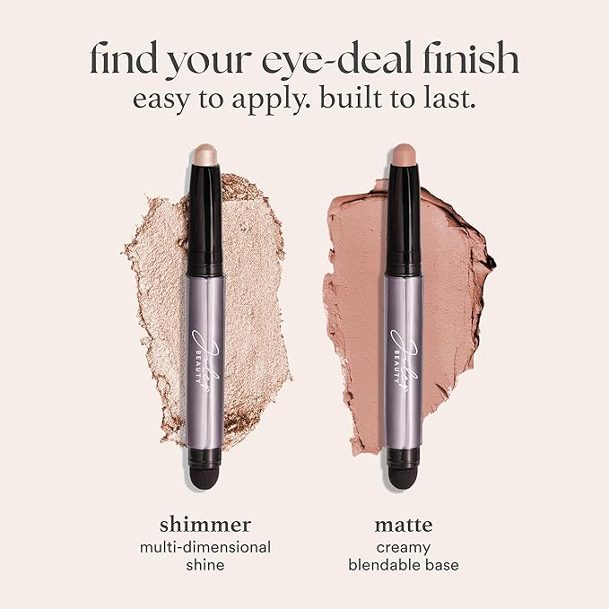 Julep Eyeshadow 101 Cream-to-Powder Waterproof Shadow Stick – Red Wine Shimmer – Long-Lasting, Crease-Proof, Warm Red Shimmer Cream Eyeshadow with Built-in Smudger