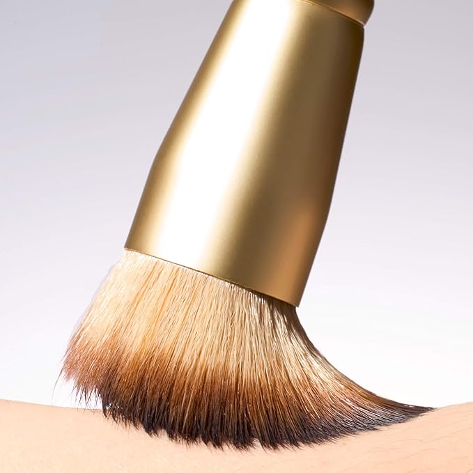 LAURA GELLER NEW YORK The Wonder Brush, Makeup Brush with Wooden Handle, Apply The Wonder Balm, Cream & Liquid Blush, Even Application and Blending