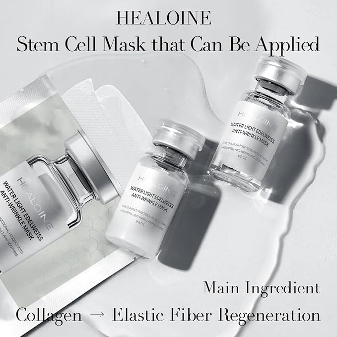 10 Packs Stem Cell Serum Facial Mask Collagen Face Mask Overnight Korea Hydrating Collagen Face Masks Pore Minimizing, Elasticity Improvement Sheet Mask for All Skin Type Skincare