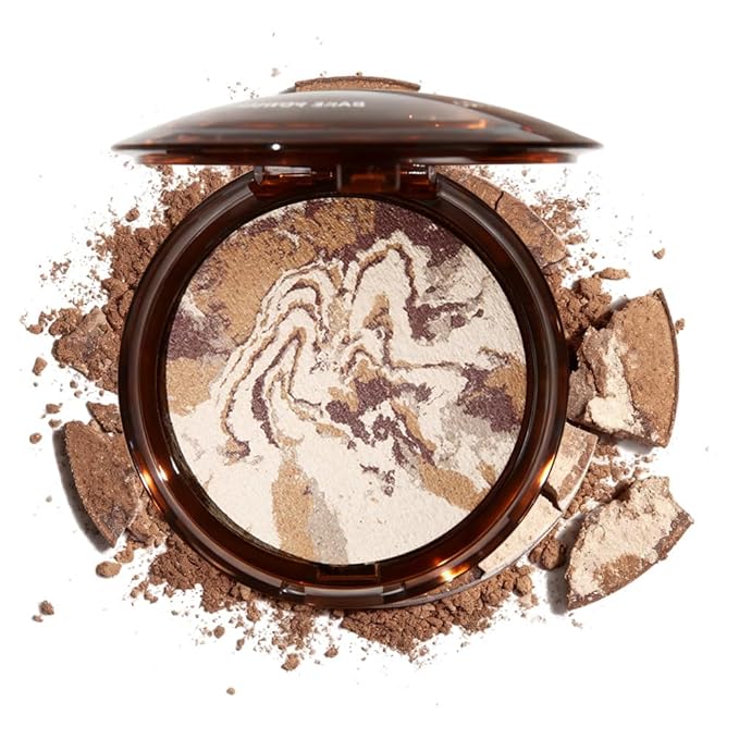 Pressed Matte Face Powder, Bake Foundation Makeup, Balance-n-Brighten & Color Correcting, Medium Light Fair Brown Concealer Base Mak up for Poreless Wrinkle Finishing, Shine Control