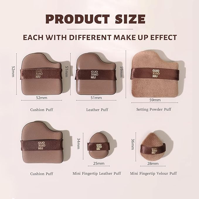 24Pcs Powder Puff Set with 4 Cases, Velour/Leather/Air Cushion Makeup Puff, Reusable & Washable, Ideal For Foundation, powder cream, Setting, concealer, Wet Dry Makeup tools (4Box)