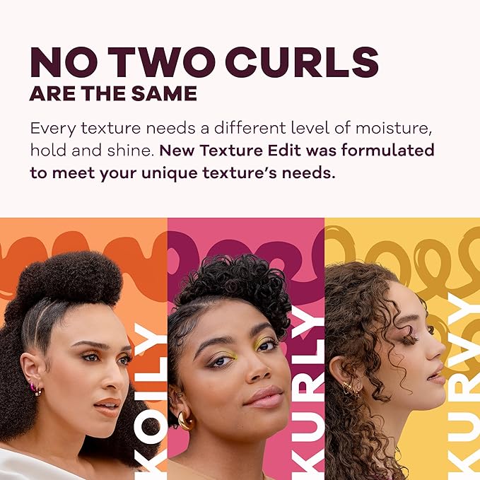 Eco Style, Texture Edit, Kurvy Moisturize Hydrating Foam for Type 2a to 2c wavy hair - Prep your hair for any style with lightweight leave in conditioner for curly hair 8oz