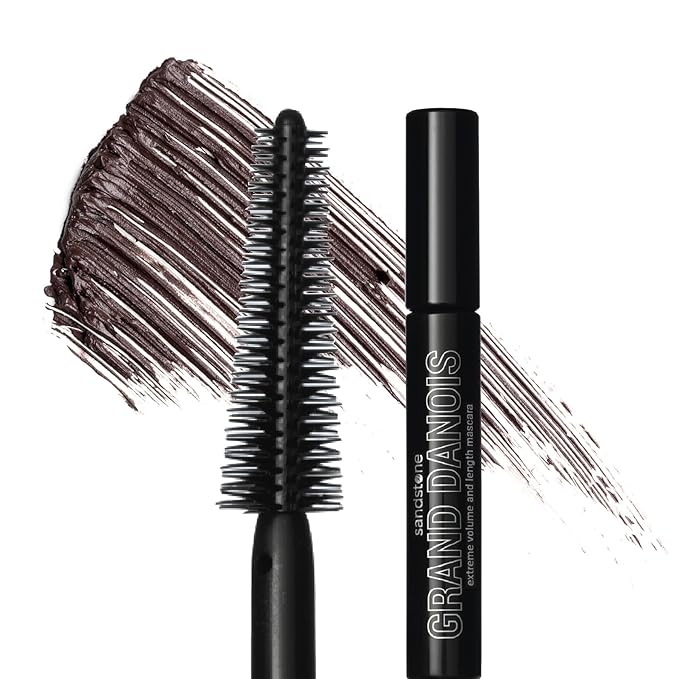 Hypoallergenic Mascara Sensitive Eyes - Smudge-Proof, Sweatproof, Lengthening for Maximum Volume and Length - Vegan, Non Toxic ingredients (Brown, 9 ml)