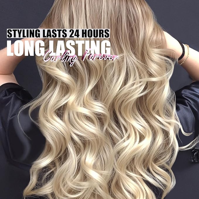 Farery 2 inch Curling Iron For Long Hair, Lightweight Large Barrel Curling Iron 2 Inch, Ceramic Curling Wand Infused Argan Oil & Keratin for Bouncy Big Curls, 9 Temps Digital Display & Lock Key, Glove