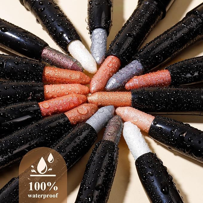 longwear cream eye shadow sticks(02 Rose Gold Shimmer),Smudge-Proof,Waterproof Eyeshadow,Silky Formula Glitter With Makeup Brush,Rose Gold Sheer Shimmer