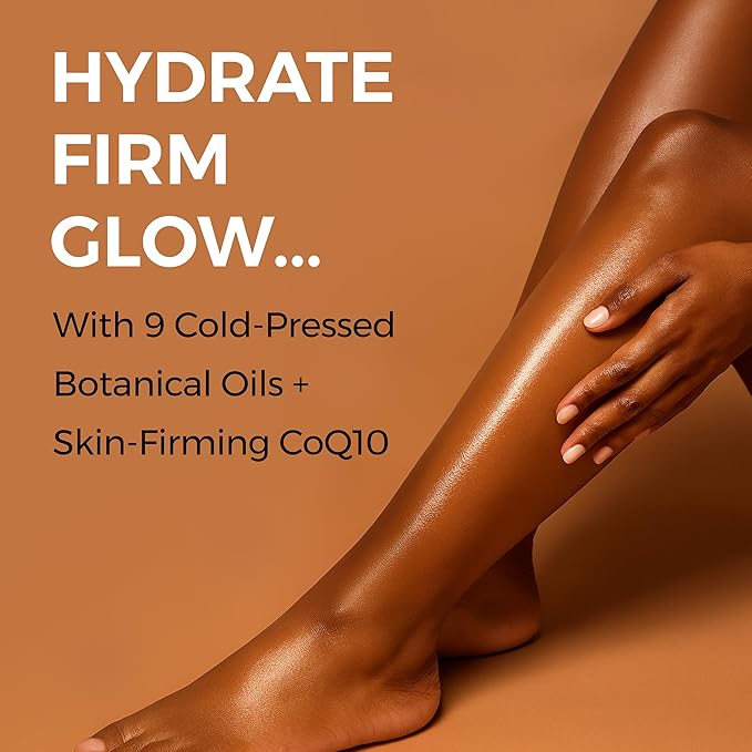 After Shower Body Oil for Women- Hydrating & Firming Natural Moisturizer for Dry Skin-Cold Pressed Jojoba, Baobab, Sea Buckthorn & Vitamin E – Non-Greasy, fast absorbing Skin Oil – 3.38 oz
