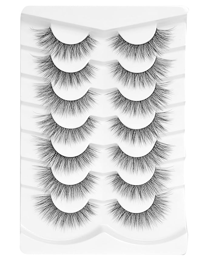 Onlyall Wispy Lashes Natural Flared False Eyelashes Fake Lashes A70