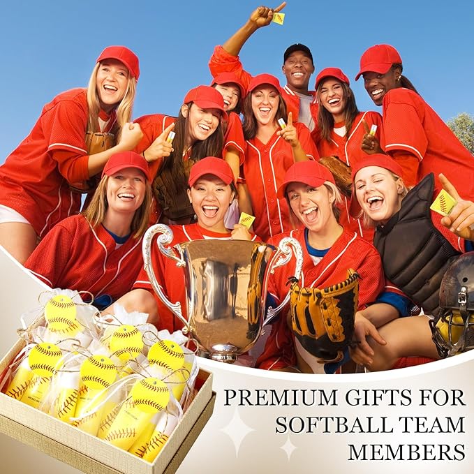 144 Pcs Softball Lip Balms Hand Cream Sets Softball Party Supplies Including 36 Lip Balm and Moisturizing Hand Cream 36 Organza Bags Cards and Ropes for Team Accessories Thank You Gifts