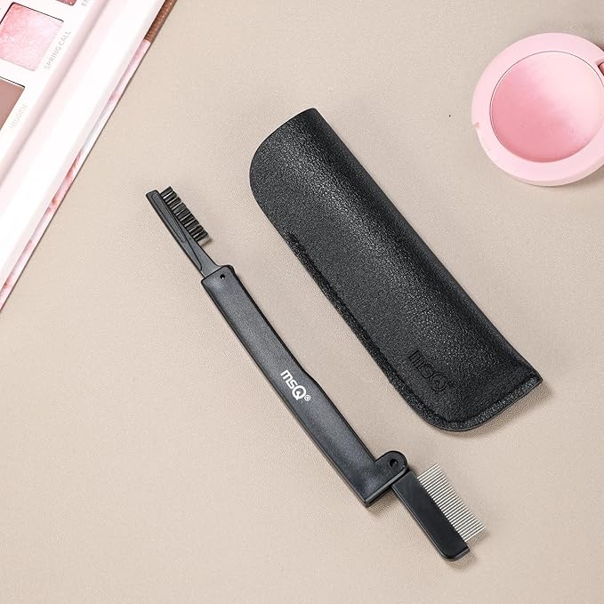 Eyelash Comb MSQ Eyelash Separator Folding Eyelash Comb Brow Brush Mascara Applicator Eyelash & Brow Definer Eyebrow & Lash Brush Eyebrow Grooming Tool