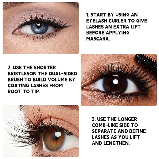 Green Mascara Makeup, Volumizing, Lengthening, Defining, Multiplying, Smudge-Proof Formula, Long-Lasting Curl Eye Makeup