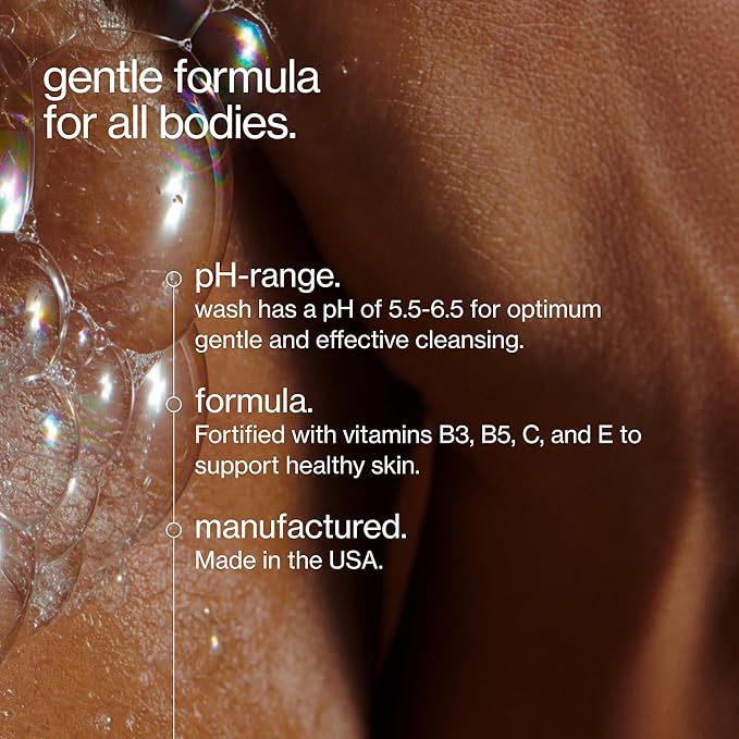 MAUDE Wash - pH Balanced Moisturizing Body Wash - Amber & Cedar Scented Body Soap & Bubble Bath - With Smoothing Niacinamide & Aloe - Gentle Everyday Shower Gel & Relaxing Bath Soap - No.1 (12 oz)